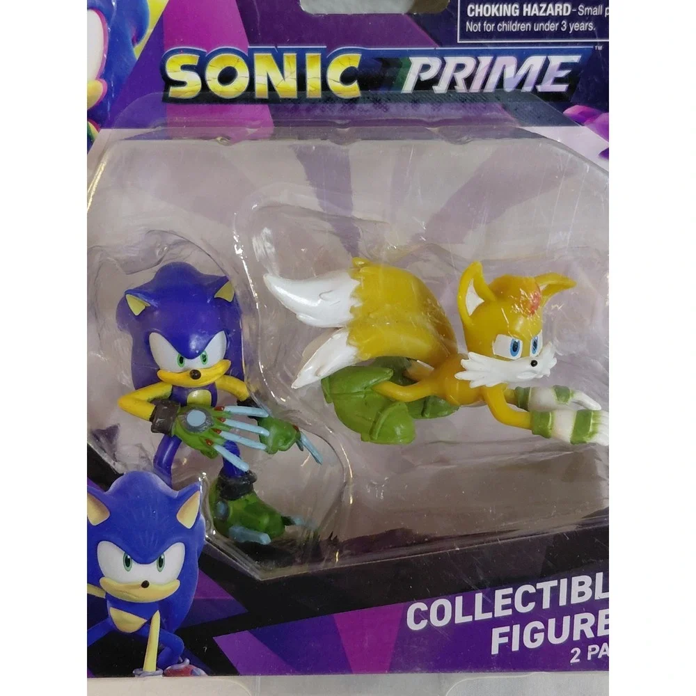 Sonic Prime Sonic & Tails Collectible Figures 2-Pack Netflix PMI New